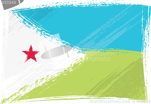 Image of Grunge Djibouti flag