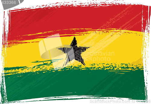 Image of Grunge Ghana flag