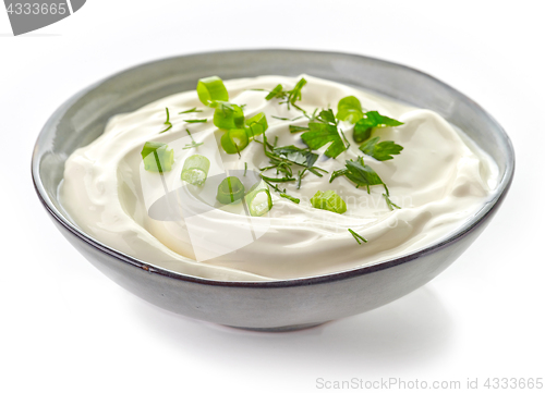 Image of Bowl of sour cream sauce