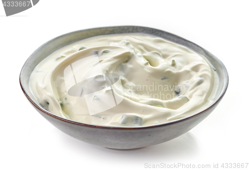 Image of Bowl of sour cream dip sauce