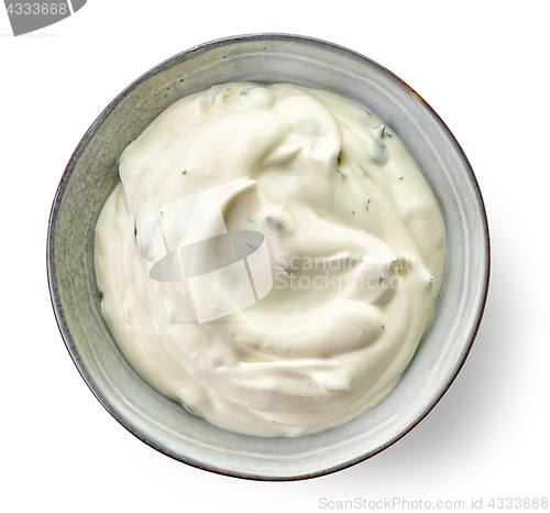 Image of Bowl of sour cream dip sauce