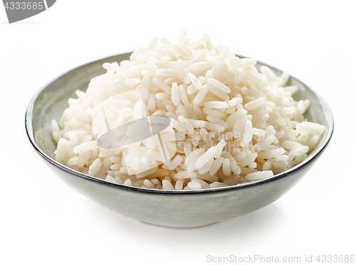 Image of Bowl of boiled long grain rice
