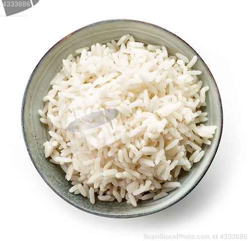 Image of Bowl of boiled long grain rice