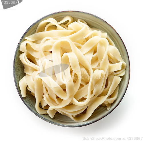 Image of Bowl of boiled egg noodles