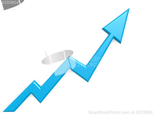 Image of Blue arrow graph growth up background