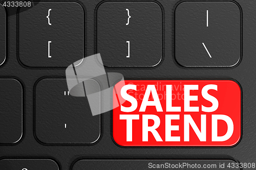 Image of Sales Trend on black keyboard