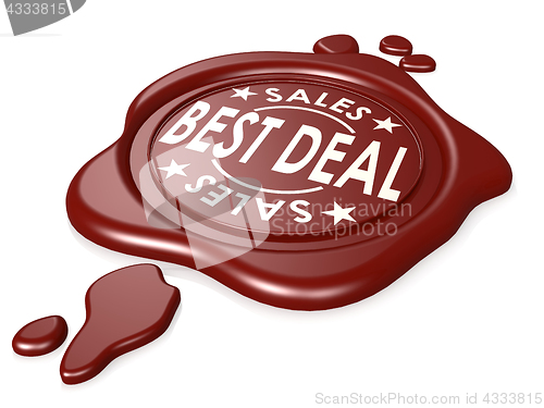 Image of Best deal red wax seal isolated