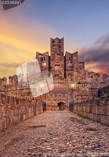 Image of The old town of Rhodes in Greece