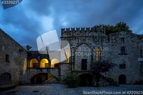 Image of Argirokastu square in the old town of Rhodes