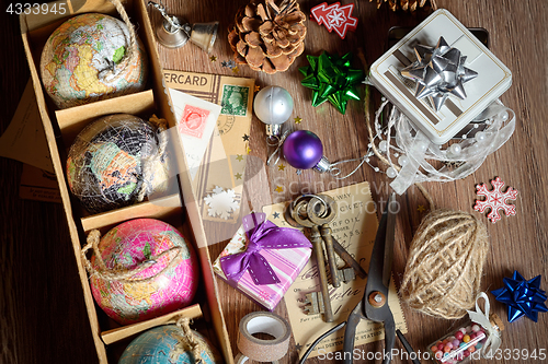 Image of Gifts and christmas ornaments 