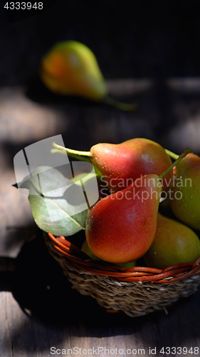 Image of Pears in a basket