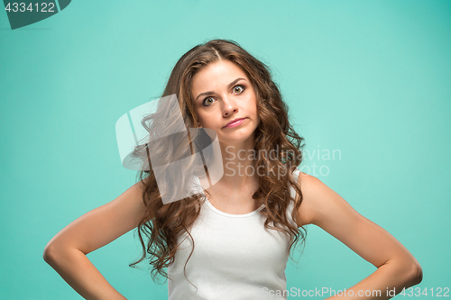 Image of The portrait of disgusted woman