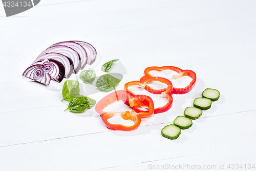 Image of Chopping food ingredients