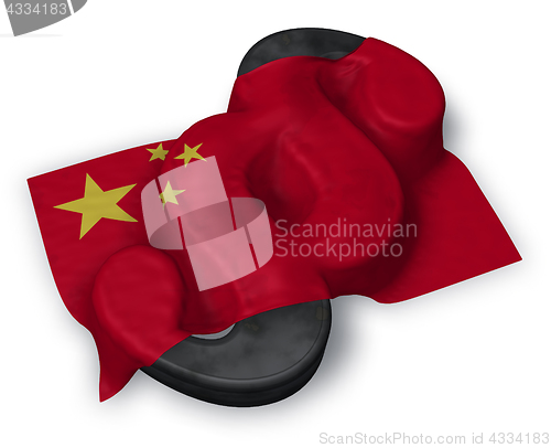 Image of flag of china and paragraph symbol - 3d illustration