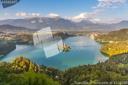 Image of Panoramic view of Lake Bled, Slovenia