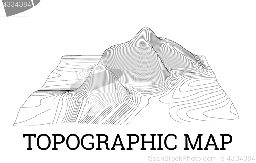 Image of Topographical map of the locality, vector illustration