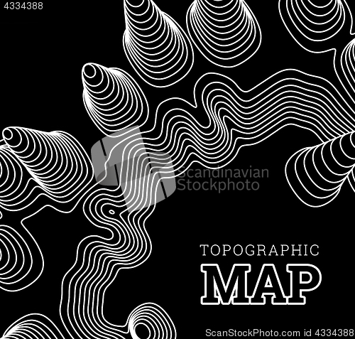 Image of Topographical map of the locality, vector illustration