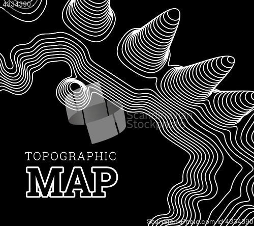 Image of Topographical map of the locality, vector illustration