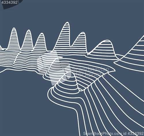 Image of Topographical map of the locality, vector illustration