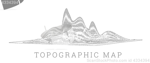 Image of Topographical map of the locality, vector illustration