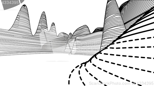 Image of Topographical map of the locality, vector illustration