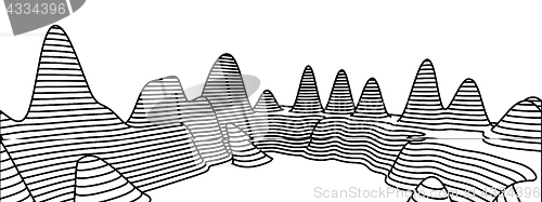 Image of Topographical map of the locality, vector illustration