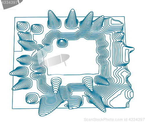 Image of Topographical map of the locality, vector illustration