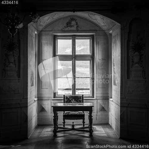 Image of GRESSONEY, ITALY - January 6th: Interior of Castle Savoia