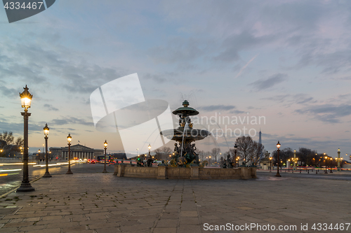 Image of Fountain at Place de la Concorde in Paris 