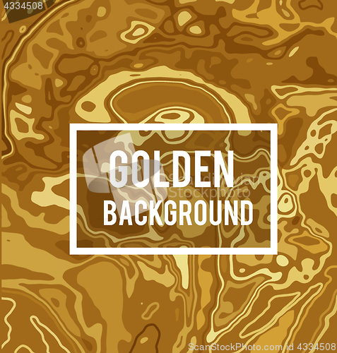 Image of Golden vector background in marble ink style