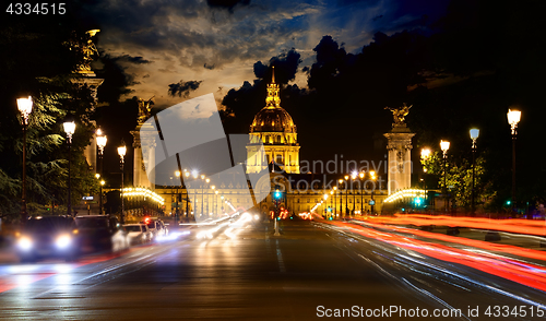 Image of Les Invalides at night