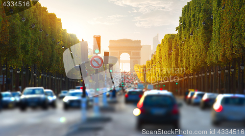 Image of Traffic on Champs Elysee