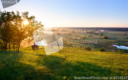 Image of Morning in steppe