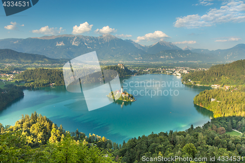 Image of Panoramic view of Lake Bled, Slovenia