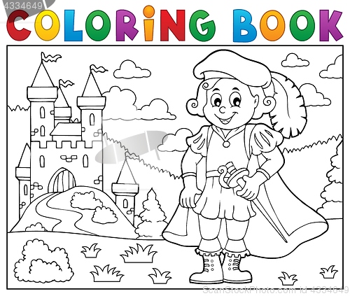 Image of Coloring book prince and castle 2