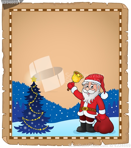 Image of Santa Claus with bell theme parchment 5