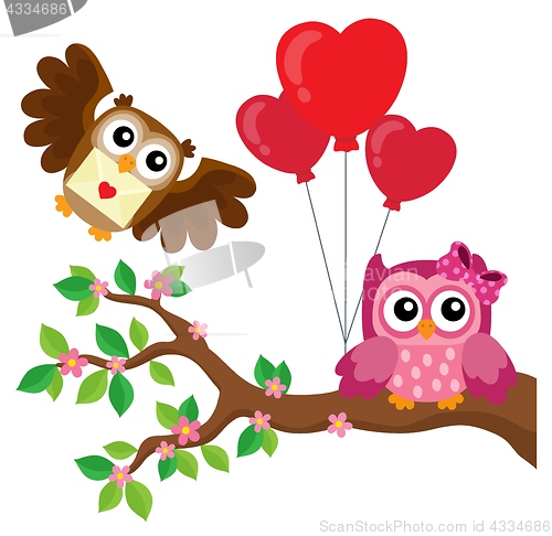 Image of Valentine owls theme image 7