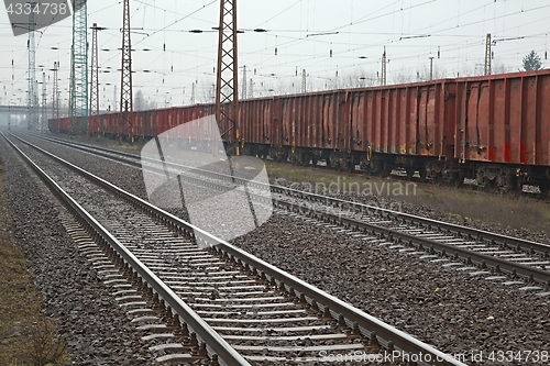 Image of Railway Tracks and Wagons