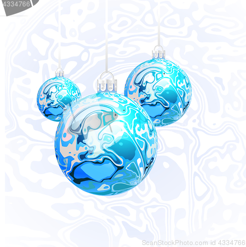 Image of Christmas vector balls in the style of Marble Ink