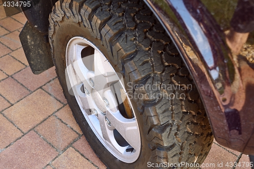 Image of Wheel of a 4x4 vehicle