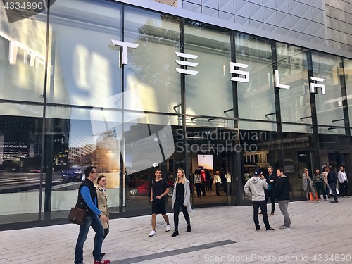 Image of Tesla Motors showroom in Stuttgart, Germany