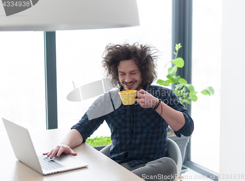 Image of man working from home