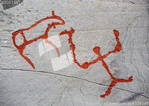 Image of prehistoric rock carving