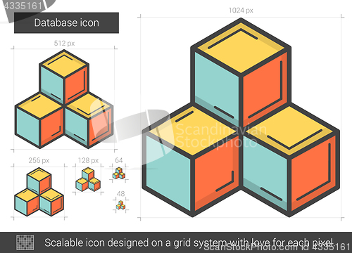 Image of Database line icon.