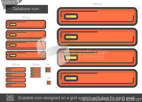 Image of Database line icon.