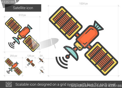 Image of Satellite line icon.