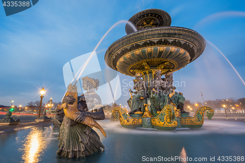 Image of Fountain at Place de la Concorde in Paris 