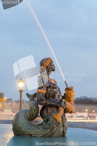 Image of Fountain at Place de la Concorde in Paris France 