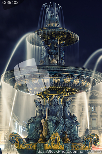 Image of Fountain at Place de la Concorde in Paris France 