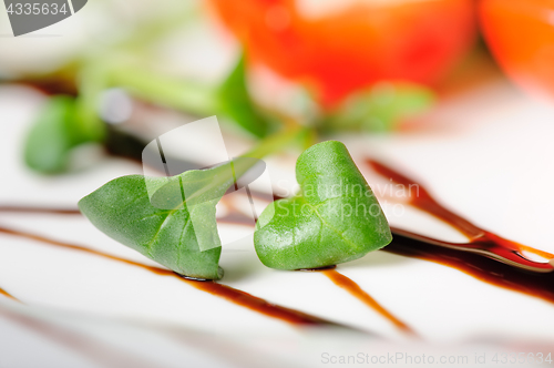 Image of Close up of green Valeriana salsd leaves